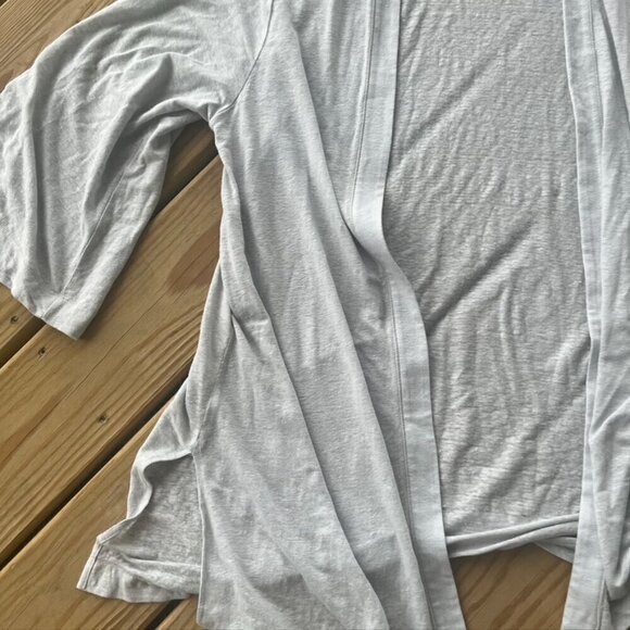 ** Alex T Linen T Shirt Cardigan Small heathered gray - Picture 2 of 10